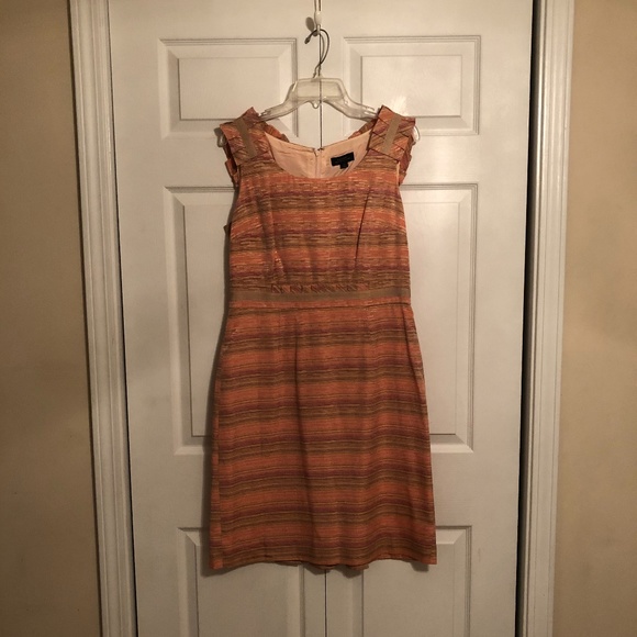 Tahari Multicolored Peach Dress - Picture 1 of 3